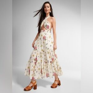 Free People Luna Convertible Maxi Ivory Combo Size XSmall